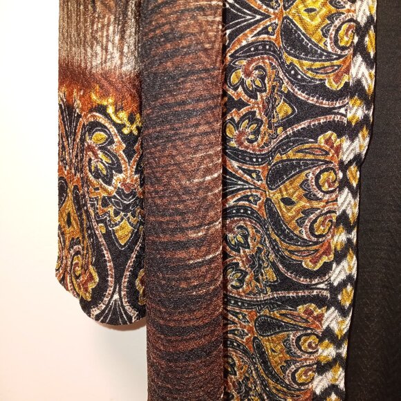 Susan Graver Stretch Textured Knit Long Sleeve Open Front Cardigan Jacket Sz L - Picture 7 of 9